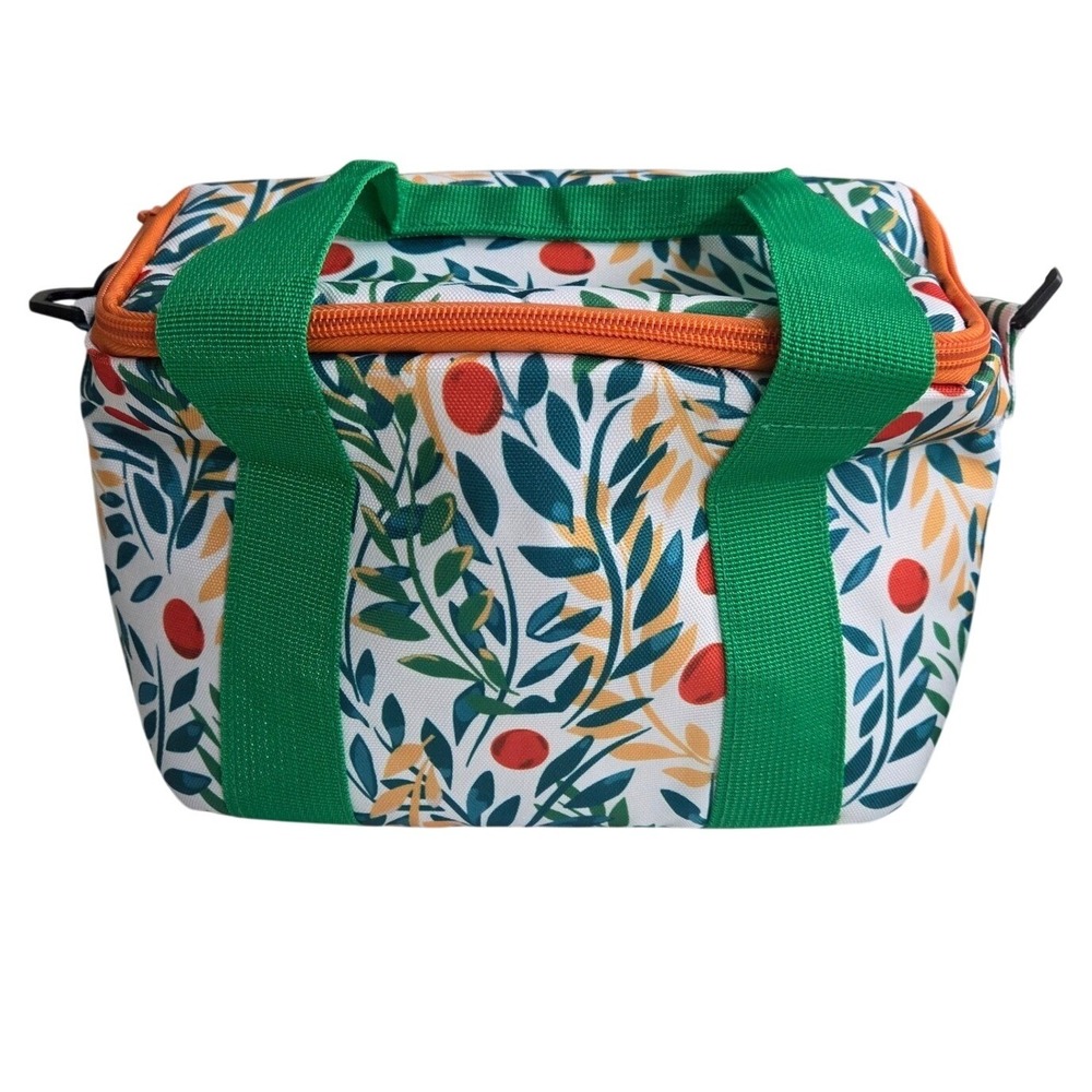 NEW Avon Insulated Lunch Bag Botanical Floral Plant Print Thermal Cooler Straps
